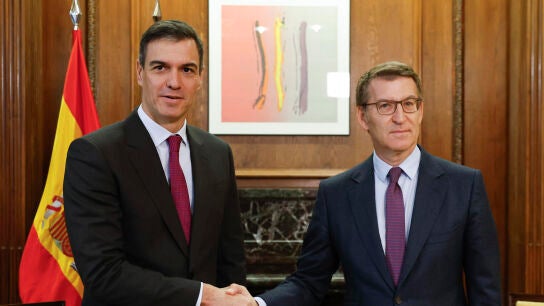 Pedro S&aacute;nchez y Alberto N&uacute;&ntilde;ez Feij&oacute;o