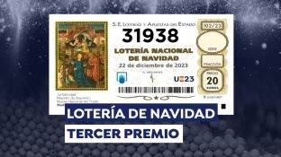 31.938, tercer premio de la Loter&iacute;a de Navidad 2023