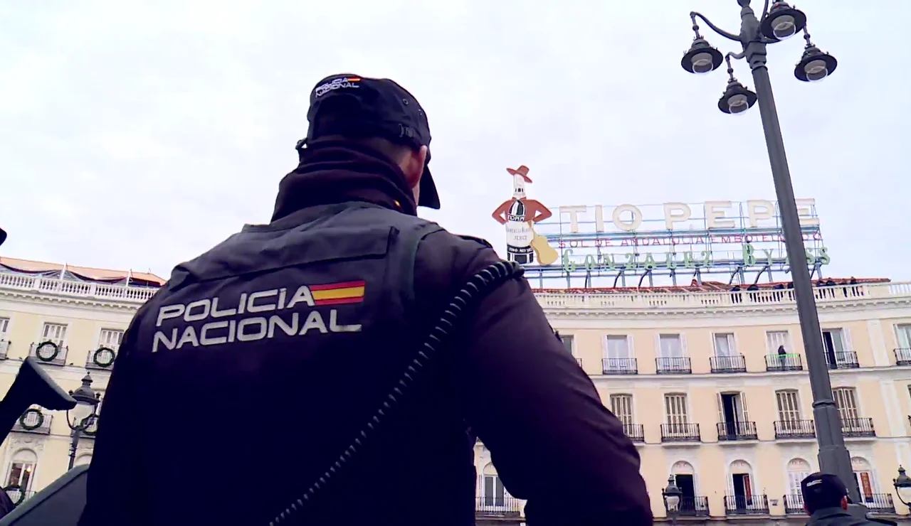 Policía Nacional en la Puerta del Sol