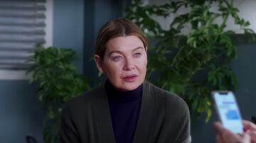 Ellen Pompeo como Meredith Grey en la temporada 20 de Anatomía de Grey