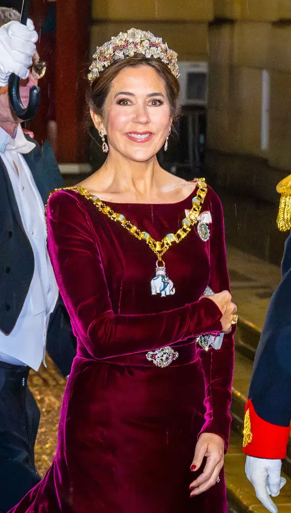 La princesa Mary de Dinamarca en la cena de gala de Año Nuevo