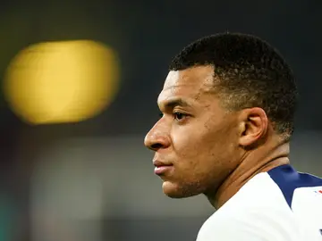 Mbappé, en el partido de Champions contra el Borussia Dortmund Mbappé, en el partido de Champions contra el Borussia Dortmund