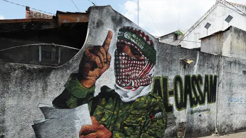 Imagen de un mural en apoyo a Palestina