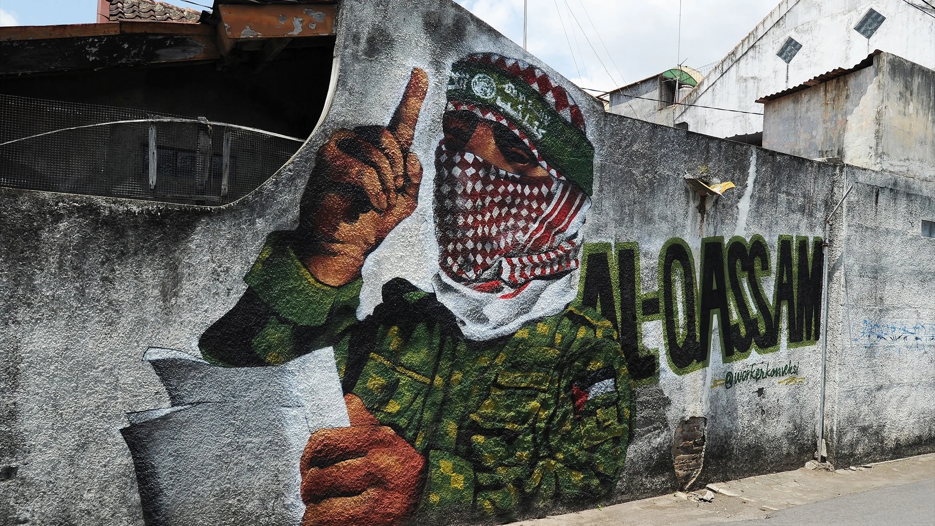 Imagen de un mural en apoyo a Palestina Imagen de un mural en apoyo a Palestina