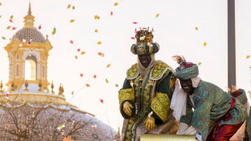 El rey Baltasar en la cabalgata de Sevilla