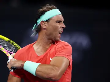 Nadal, en el partido ante Thompson Nadal, en el partido ante Thompson