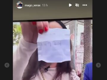 Captura de la 'historia' del perfil del mago Xerax con el n&uacute;mero ganador de la Loter&iacute;a del Ni&ntilde;o