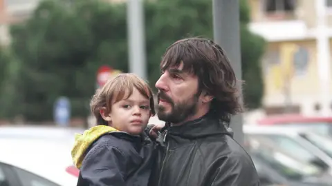 Santi Millán y su hijo Marc Santi Millán y su hijo Marc