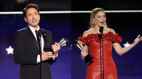 Robert Downey Jr. y Margot Robbie en los Critics Choice Robert Downey Jr. y Margot Robbie en los Critics Choice