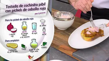 Ingredientes Tostada de cochinita pibil