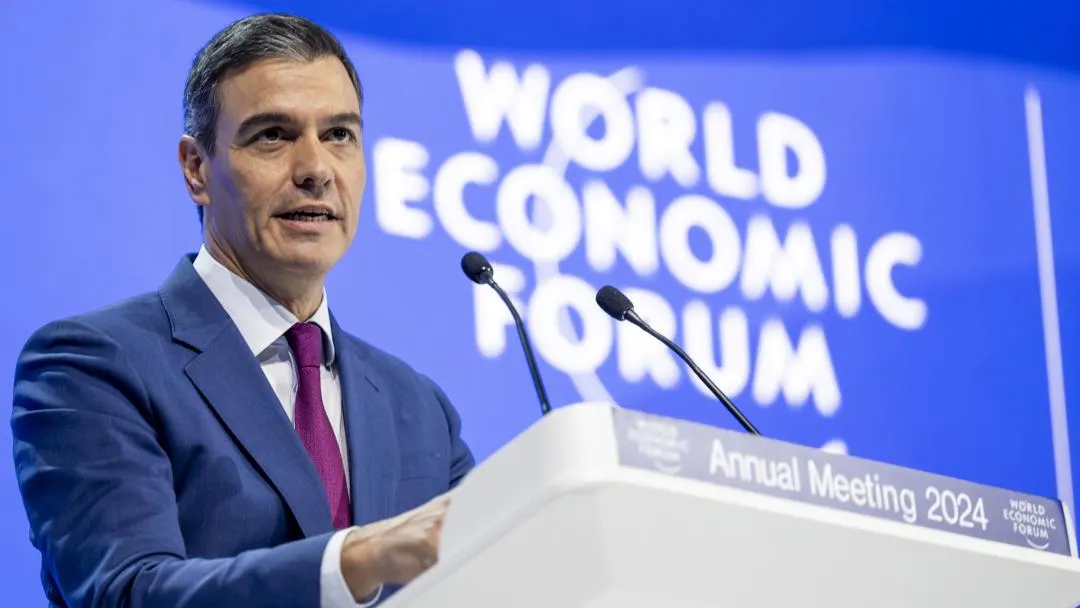 Pedro S&aacute;nchez en Davos