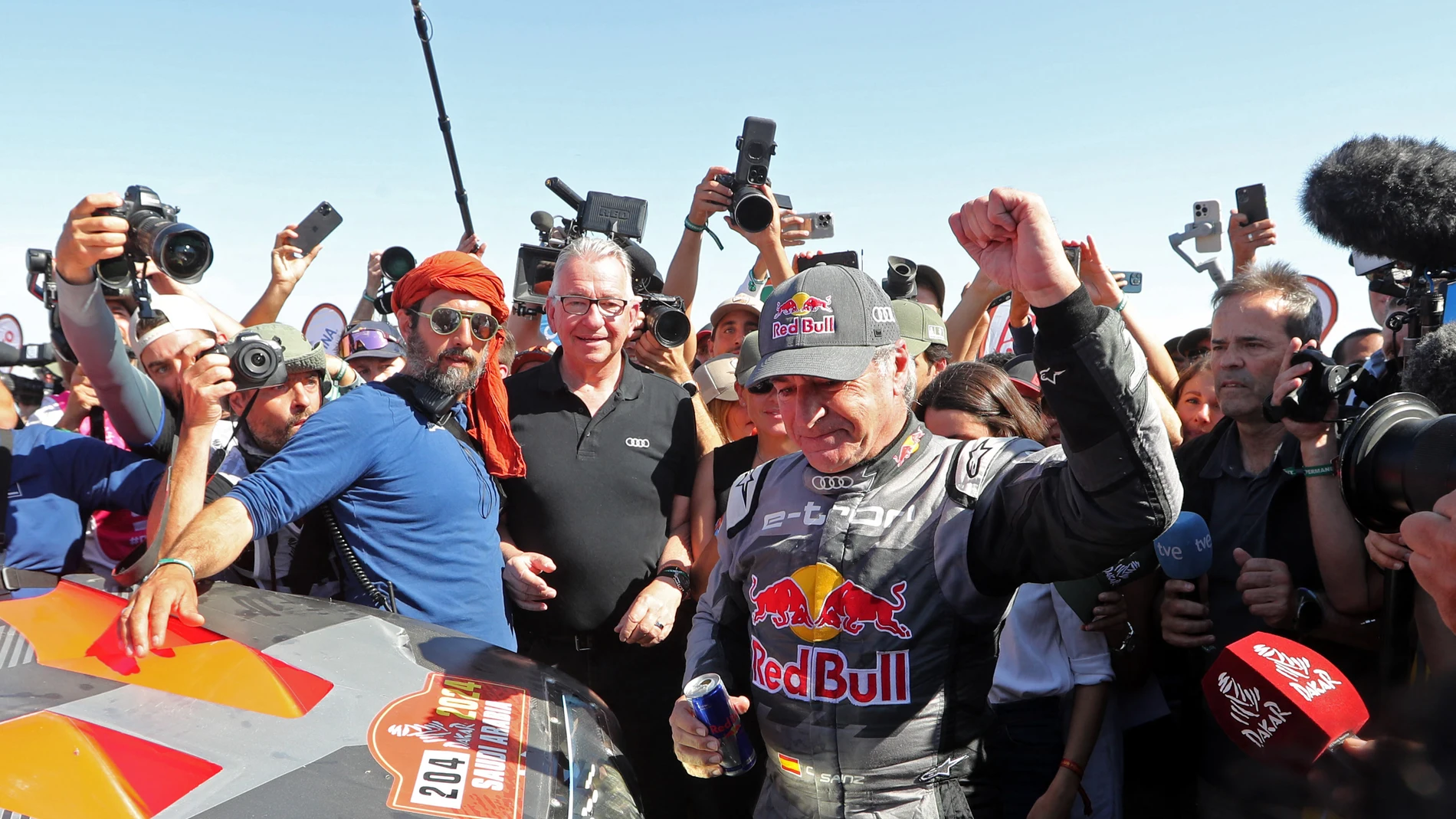 Carlos Sainz:, tras ganar su cuarto Rally Dakar