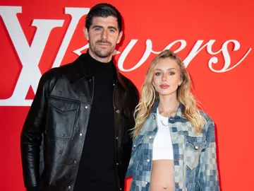 Mishel Gerzig y Thibaut Courtois Mishel Gerzig y Thibaut Courtois