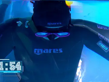 La hazaña de Chenoa para alcanzar los 3:33 minutos en la apnea en El Desafío La hazaña de Chenoa para alcanzar los 3:33 minutos en la apnea en El Desafío