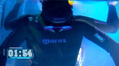 La hazaña de Chenoa para alcanzar los 3:33 minutos en la apnea en El Desafío 