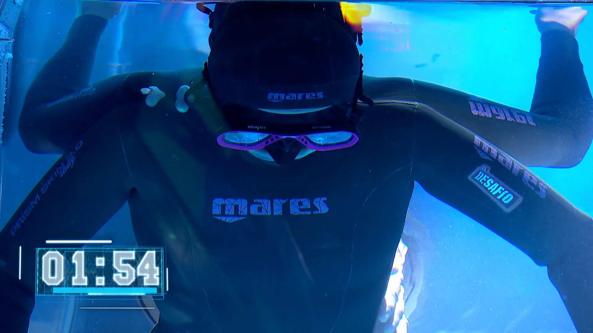 La hazaña de Chenoa para alcanzar los 3:33 minutos en la apnea en El Desafío 