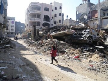Edificios destruidos en el campamento de refugiados de Jabalia en Franja de Gaza