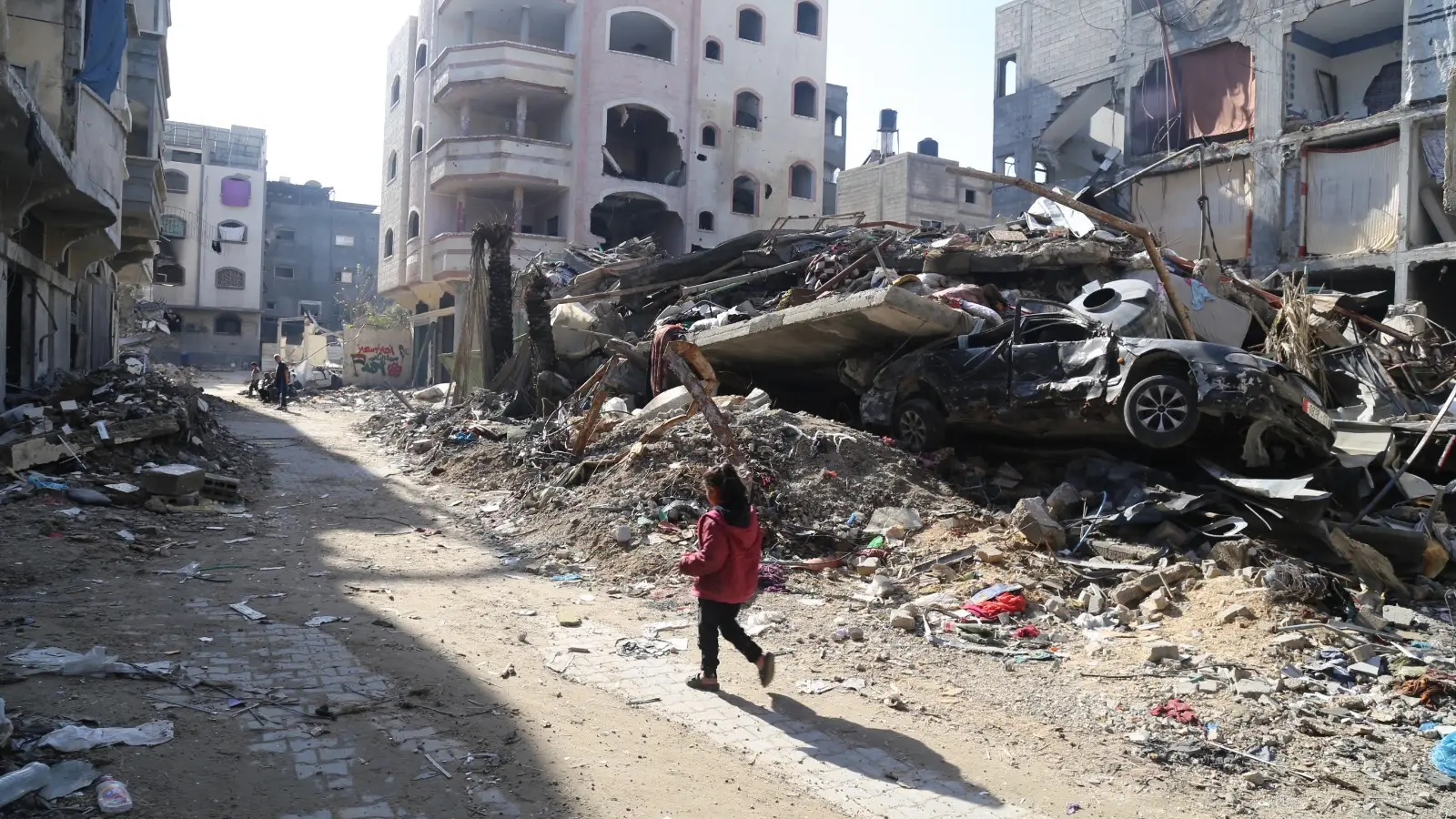 Edificios destruidos en el campamento de refugiados de Jabalia en Franja de Gaza Edificios destruidos en el campamento de refugiados de Jabalia en Franja de Gaza