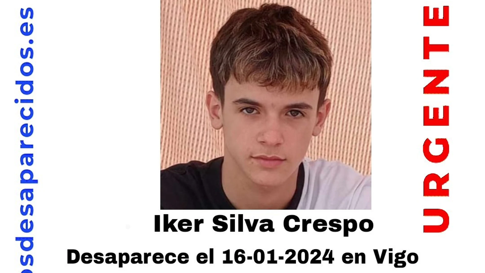 Imagen de Iker Silva Crespo, desaparecido en Vigo