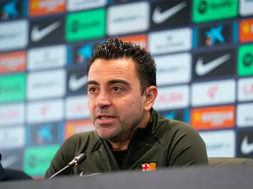 Xavi Hernández en rueda de prensa Xavi Hernández en rueda de prensa