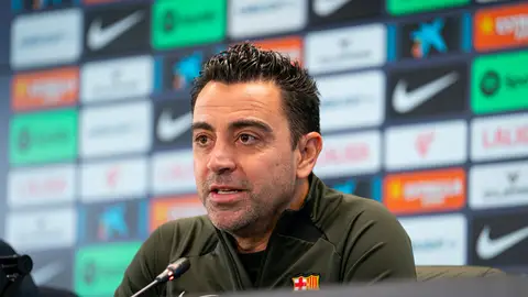 Xavi Hernández en rueda de prensa Xavi Hernández en rueda de prensa