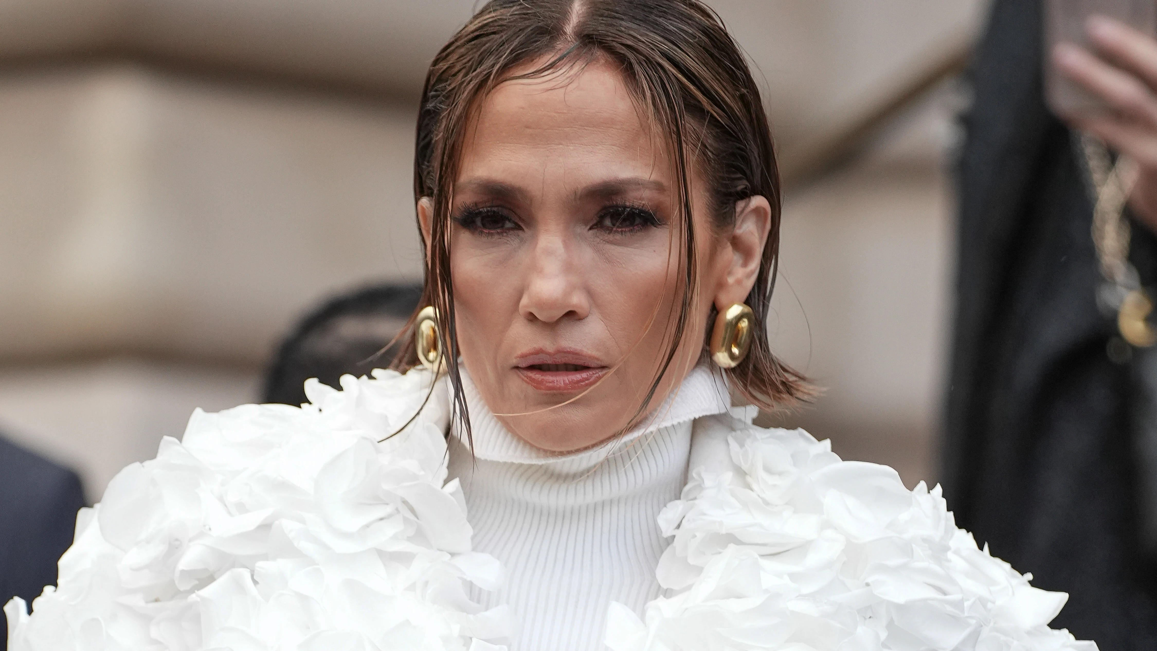 Jennifer Lopez en el desfile de Schiaparelli