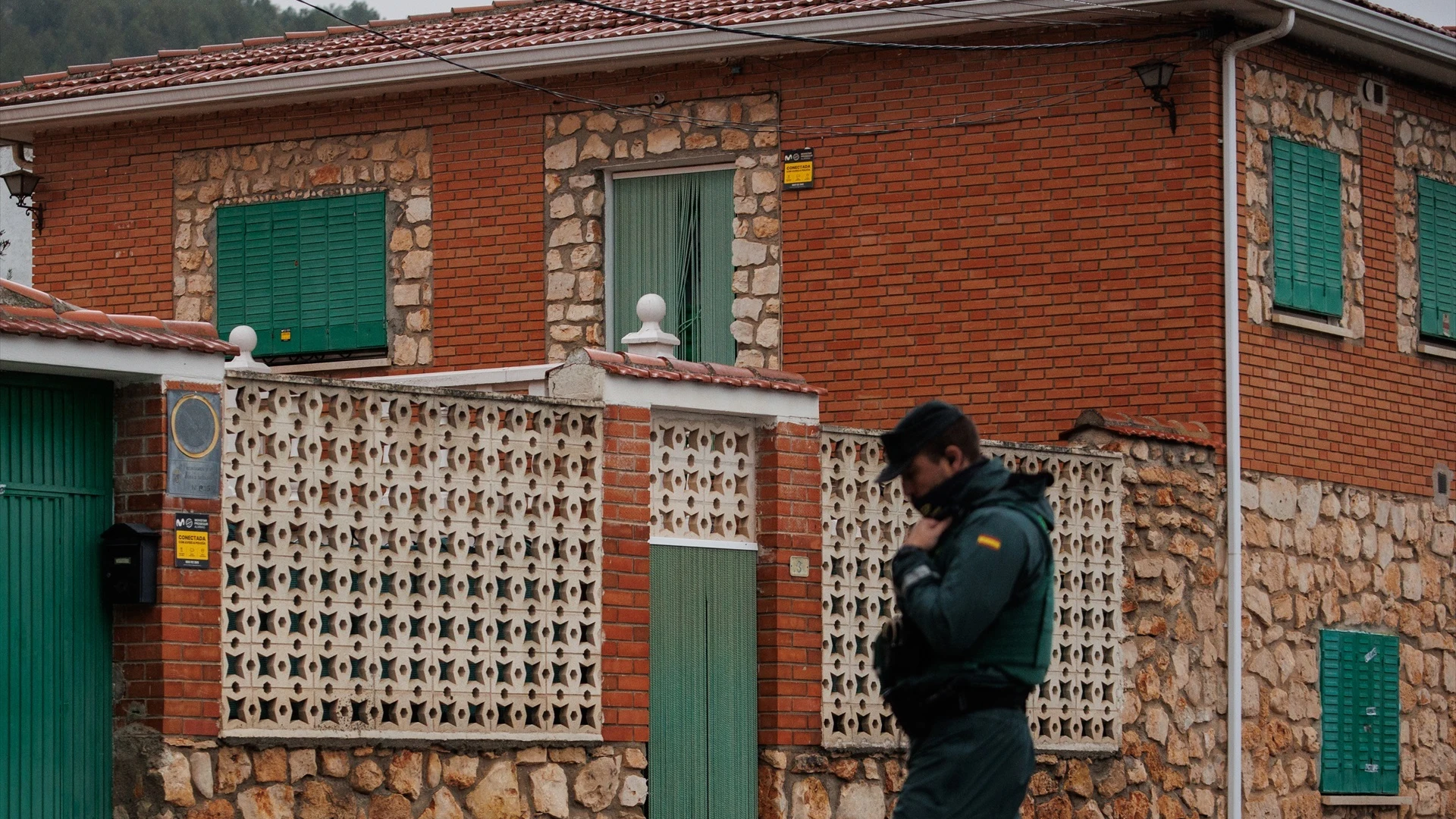 Fachada de la casa de los hermanos asesinados en Morata