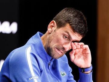 Novak Djokovic en la rueda de prensa posterior a perder ante Sinner en el Open de Australia