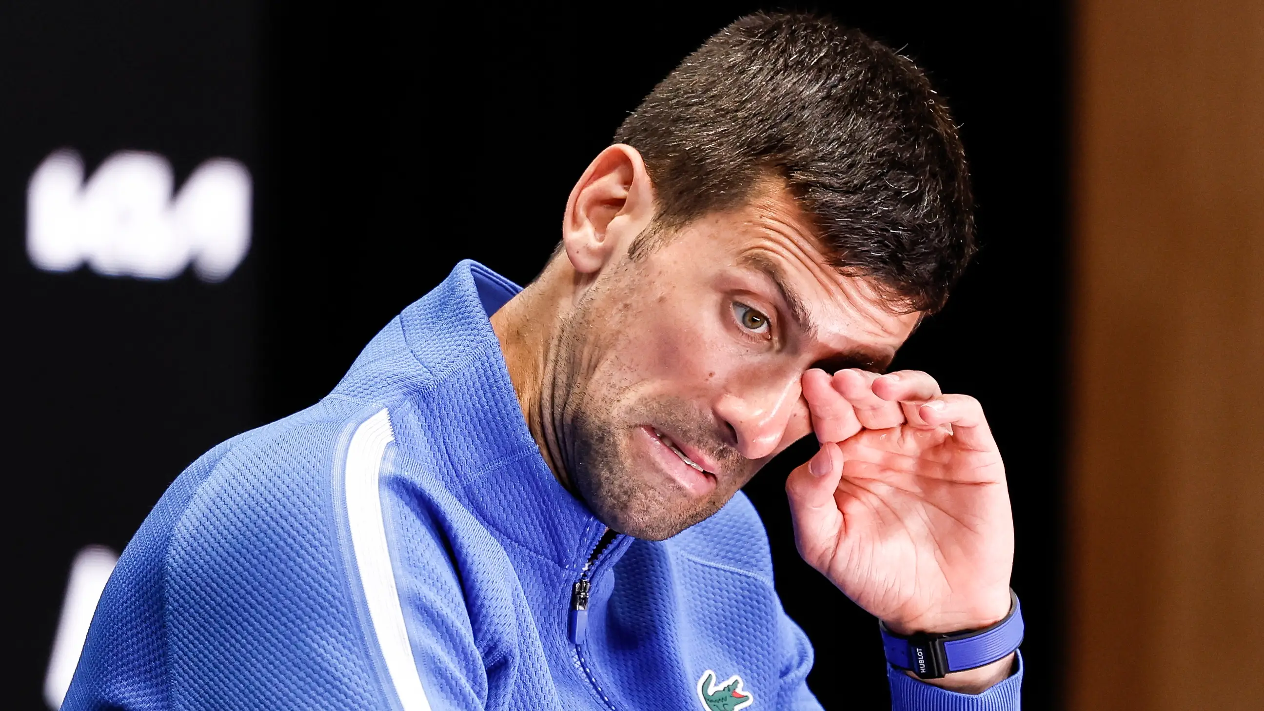 Novak Djokovic en la rueda de prensa posterior a perder ante Sinner en el Open de Australia