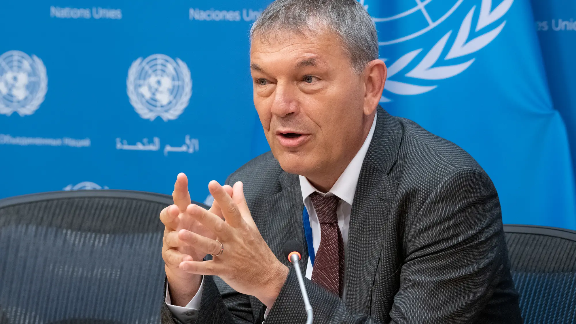 El comisario general de la UNRWA, Philippe Lazzarini El comisario general de la UNRWA, Philippe Lazzarini