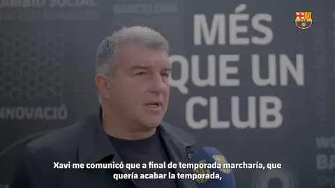 Laporta se pronuncia por primera vez tras anunciar Xavi Hernández su marcha del Barça