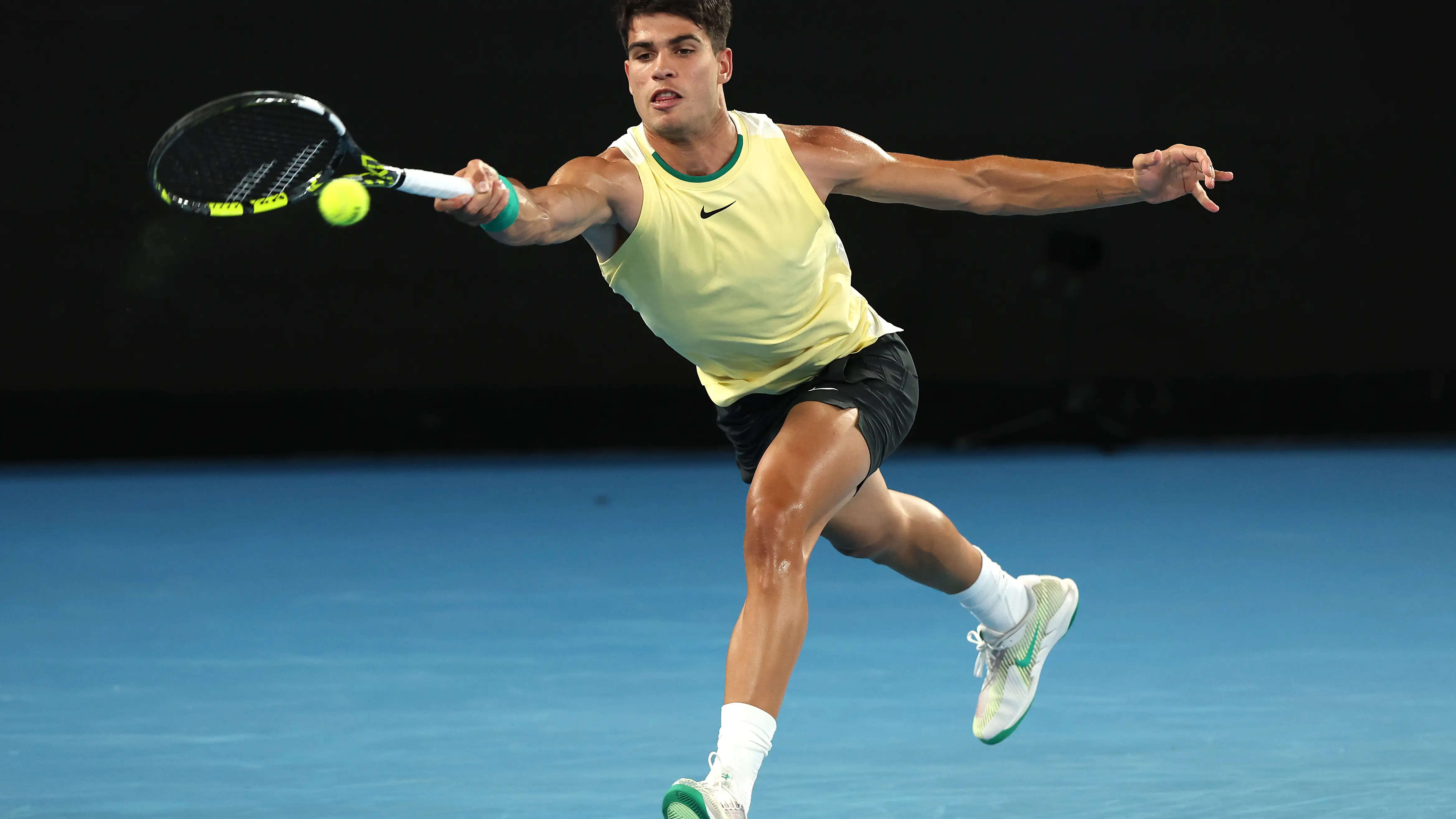 Carlos Alcaraz durante el Open de Australia 2024 Carlos Alcaraz durante el Open de Australia 2024