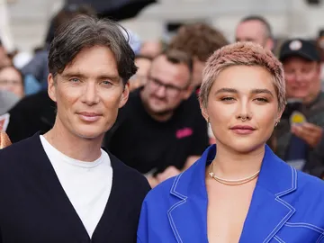 Cillian Murphy y Florence Pugh en la premiere de Oppenheimer en Trafalgar Square en London Cillian Murphy y Florence Pugh en la premiere de Oppenheimer en Trafalgar Square en London
