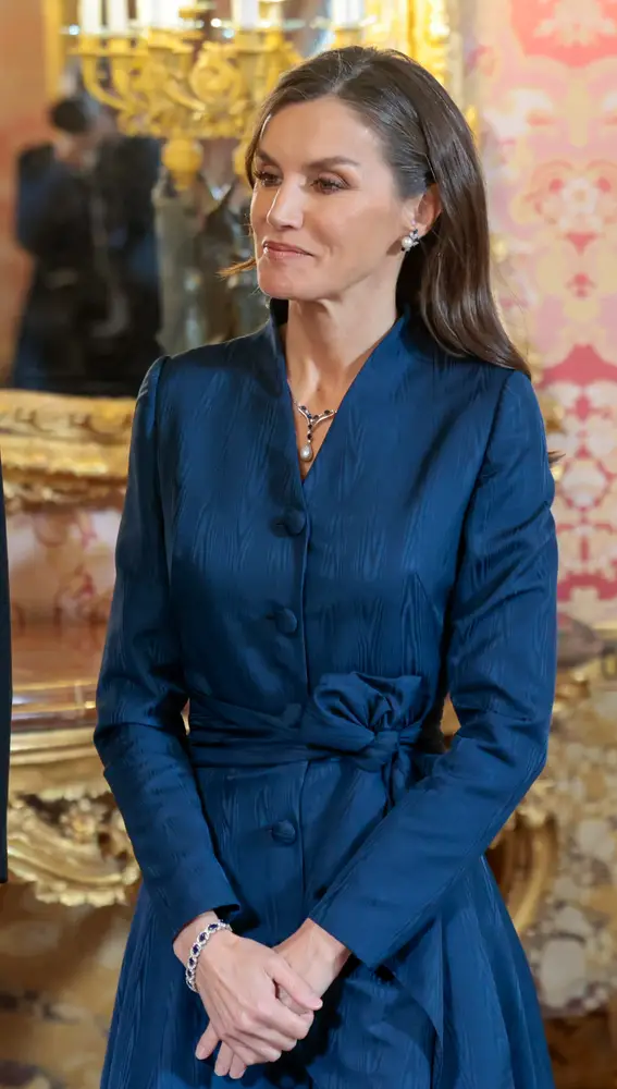 La reina Letizia en una recepción en el Palacio Real