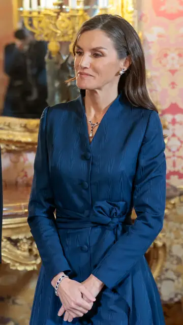 La reina Letizia en una recepción en el Palacio Real La reina Letizia en una recepción en el Palacio Real