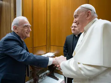Martin Scorsese con el papa Francisco Martin Scorsese con el papa Francisco
