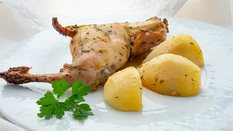 Receta de muslo de conejo con pera Receta de muslo de conejo con pera