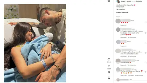 Violeta Mangriñán y Fabio Colloricchio anuncian el nacimiento de su segunda hija Violeta Mangriñán y Fabio Colloricchio anuncian el nacimiento de su segunda hija