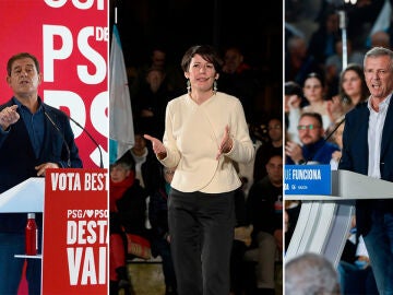 Imagen de los candidatos del BNG, PPdeG y PSdeG