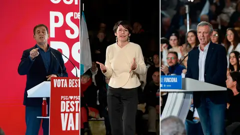 Imagen de los candidatos del BNG, PPdeG y PSdeG Imagen de los candidatos del BNG, PPdeG y PSdeG