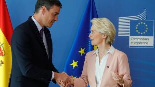 Pedro S&aacute;nchez y Ursula von der Leyen en Bruselas en 2022. 