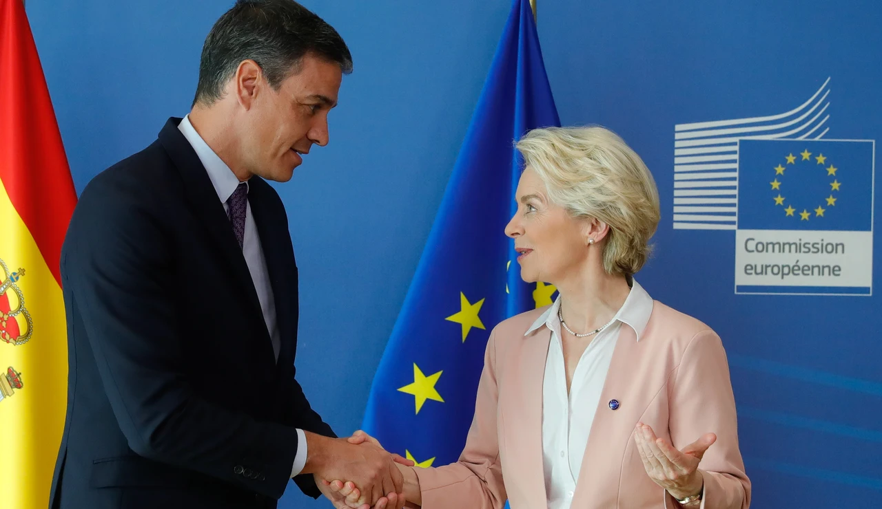 Pedro Sánchez y Ursula von der Leyen en Bruselas.