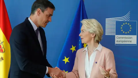 Pedro Sánchez y Ursula von der Leyen en Bruselas. Pedro Sánchez y Ursula von der Leyen en Bruselas.