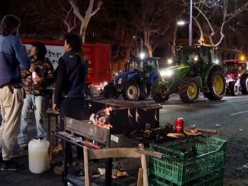 Los agricultores pasan la noche en Barcelona