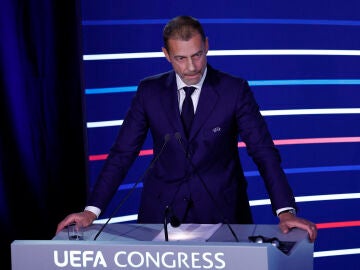Aleksander Ceferin, en el Congreso de la UEFA en París