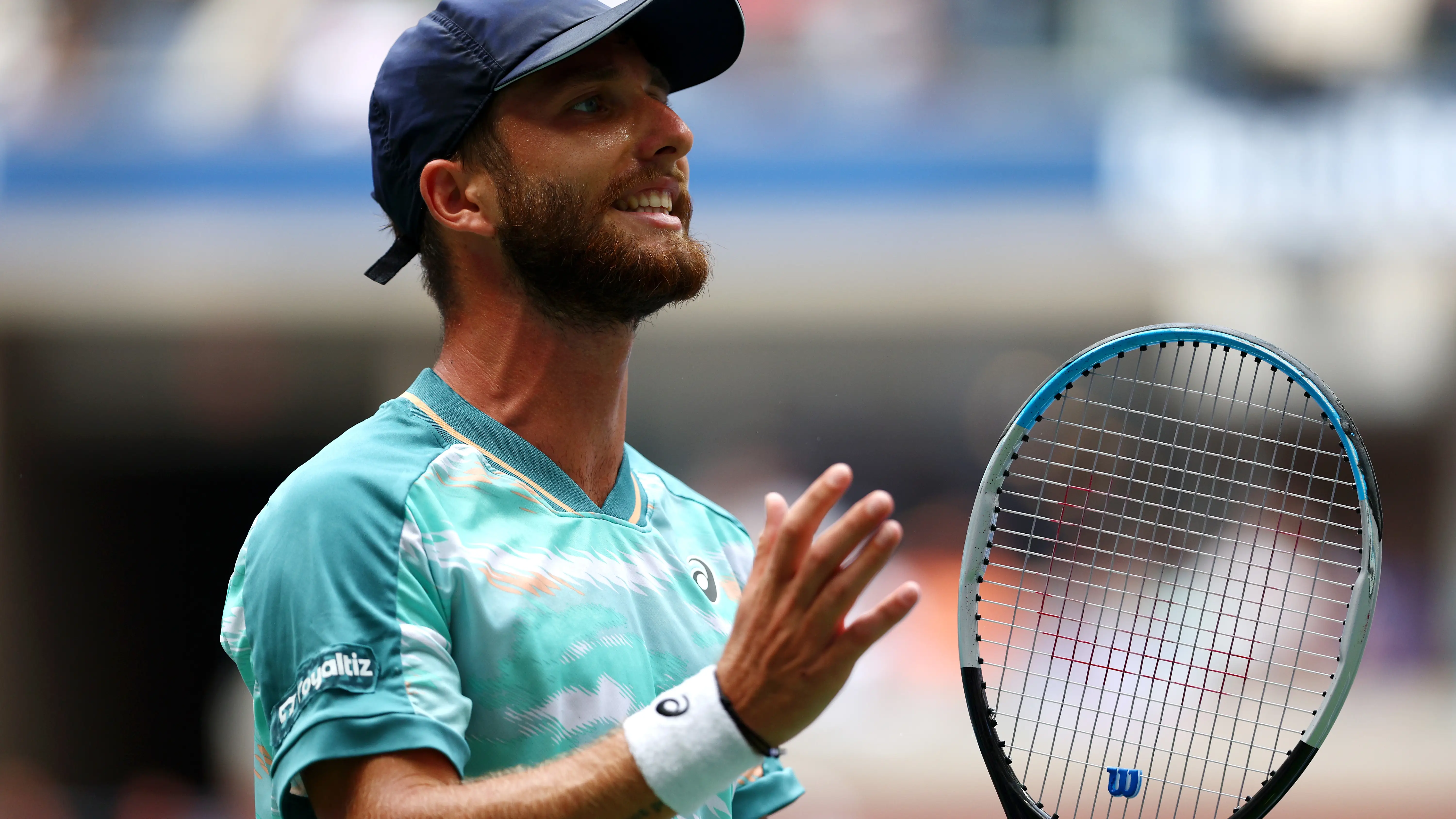 Corentin Moutet en un partido en el US Open
