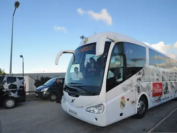 Imagen de archivo del autobús del Real Madrid Imagen de archivo del autobús del Real Madrid