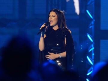 La cantante Laura Pausini durante un concierto