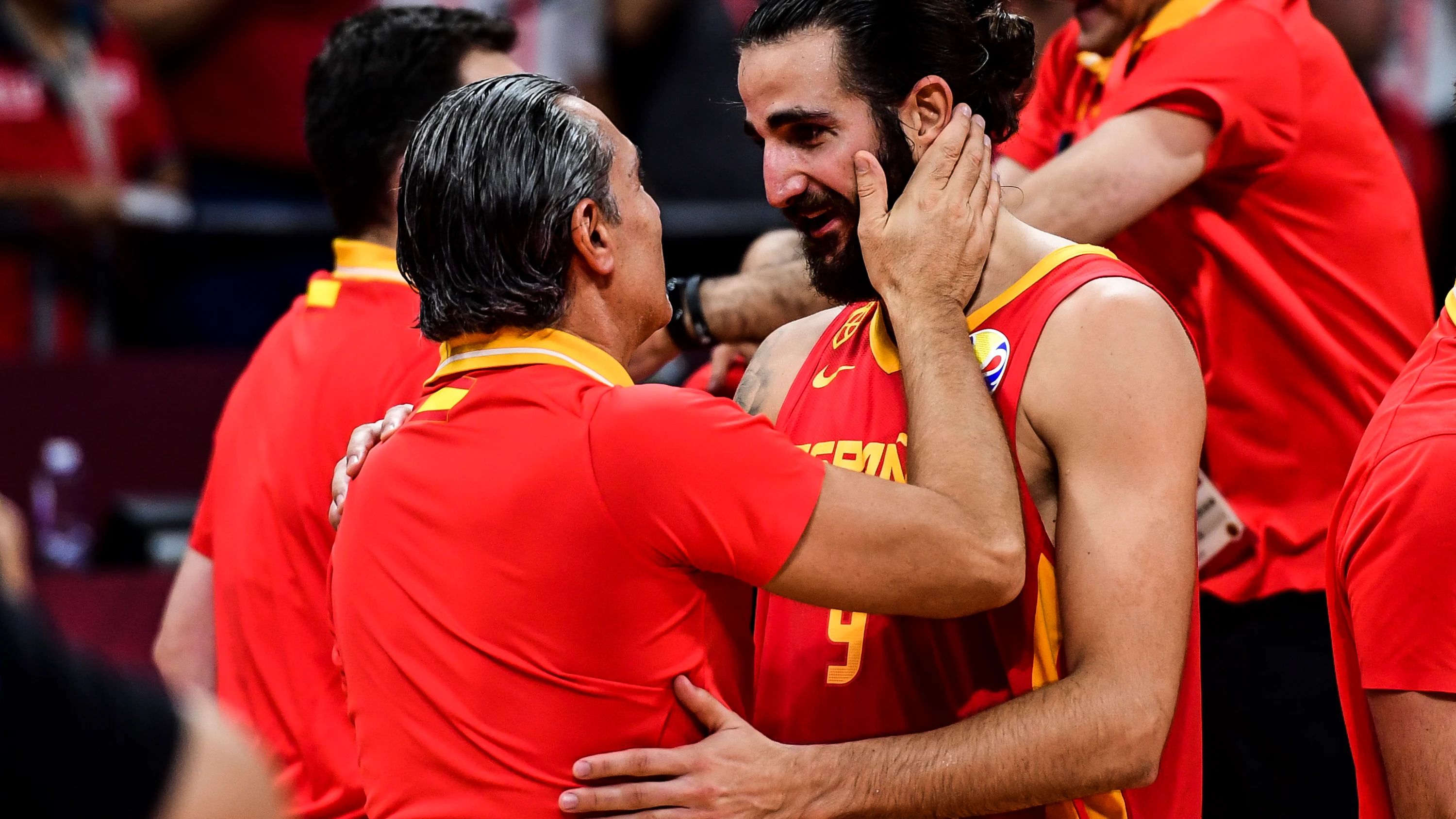 Ricky Rubio, junto a Scariolo en el Mundial de 2019 Ricky Rubio, junto a Scariolo en el Mundial de 2019