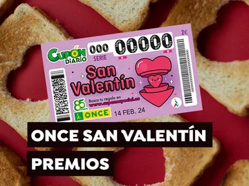 Premios del sorteo del Cupón de la ONCE de San Valentín 2024 Premios del sorteo del Cupón de la ONCE de San Valentín 2024
